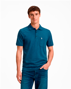 7517 - Chomba Neon Polo Lisa Con Bolsillo Y Logo Bordado